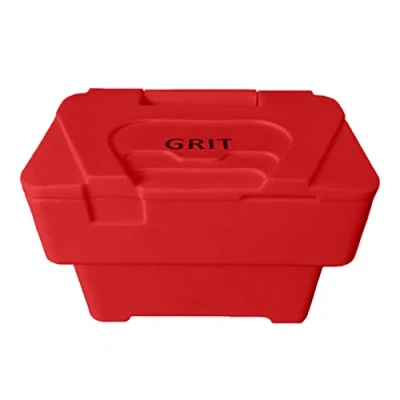 Image of BritishBins Red 115 ltr Rock Salt Storage Bin Grit Dispenser Plastic Box Container