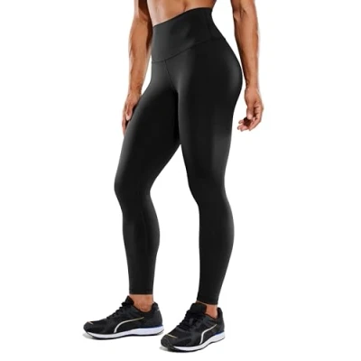 Image of CRZ Yoga Women&#039;s Squat Proof Hugged Feeling High Waist Activewear Workout Pants Gym Leggings 28 Inches Black 14