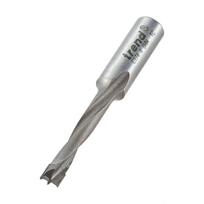Image of Trend CraftPro Dowel Drill Router Cutter Bit, 8mm Shank, 5mm Cut Diameter &amp; 35mm Length, Tungsten Carbide Tipped, C174X8MMTC