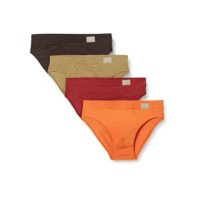 Image of Sloggi Men&#039;s GO Natural Brief C4P Briefs, BROWN DARK COMBINATION, S