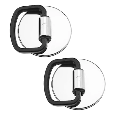 Image of SG Store 2PCS Kitchen Sink Plug with Pull Handle 46mm Diameter Bath Chrome Plated ABS Plastic Bathroom Washbasin Drain Stopper Waste Cover
