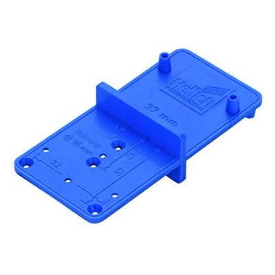 Image of Hettich 351 (Marking Template) MultiBlue for Pot Hinge with Diameter 26 and 35 mm Plastic, 1 Piece, Blue