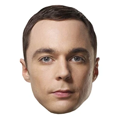 Image of FoxyPrinting Jim Parsons Celebrity Cardboard Party Face Mask Fancy Dress
