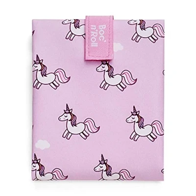 Image of Roll&#039;eat ® Reusable Sandwich Bag Container Eco Friendly Food and Washable Wrap Unicorns Boc&#039;n&#039;Roll Animals