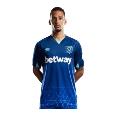 Image of Umbro 2023 2024 West Ham United Third Football Soccer T Shirt Blue, XL, (UTUO1609)