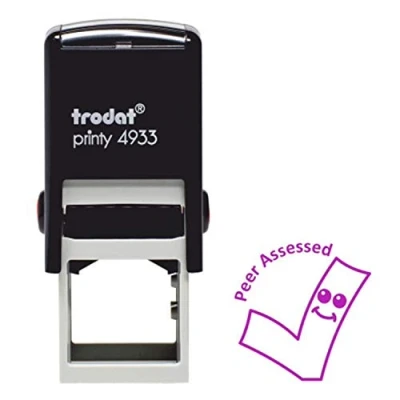 Image of Trodat 62191 &quot;Peer Assessed&quot; Classmates Education Stamp,Small