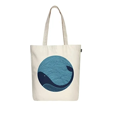 Image of Eco Right Aesthetic Canvas Tote Bag for Women: Spacious, Zippered Closure, Reusable, Ideal Beach, Shopping, Travel, School, Groceries Cute &amp; Friendly Gift Girls, Teachers, Mothers