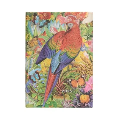 Image of Paperblanks 12 Month Calendar 2025 Tropical Garden Midi Horizontal Elastic Band Closure