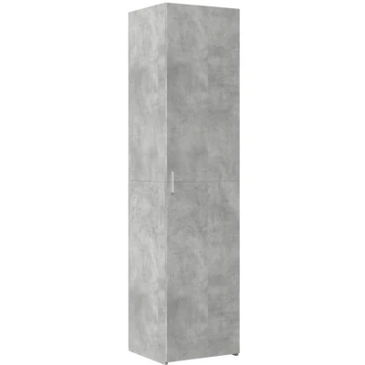 Image of vidaXL Highboard Concrete Grey Engineered Wood Cabinet 45x42.5x185 cm, Modern Minimalistic Storage Solution for Living Room, Office, Hallway
