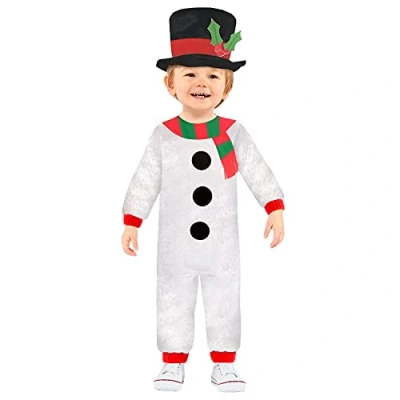 Image of Child Snowman Fancy Dress Christmas Costume (18 24 Months)