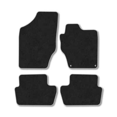 Image of Car Mats Compatible with Citroen C4 (2011 2020) Tailored Fit Grey Carpet Floor Set Accessory Custom 4 Pieces Anti Slip Backing &amp; Binding Trim Edge
