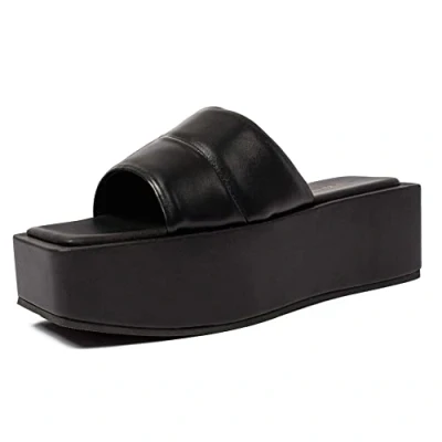 Image of L37 HANDMADE SHOES Women&#039;s Knock Three Times Sandal, Black, 3 UK