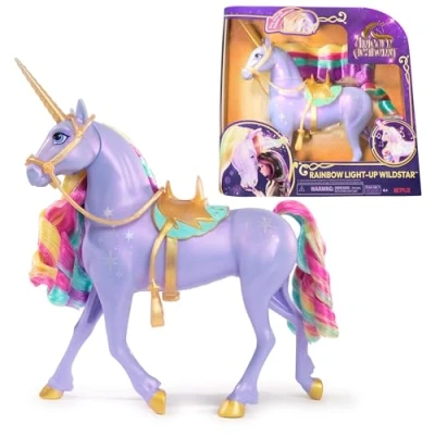 Image of Unicorn Academy, Interactive Rainbow Light up Wildstar Toy with Lights, Sounds and Music, Dolls Toys for Girls Aged 4