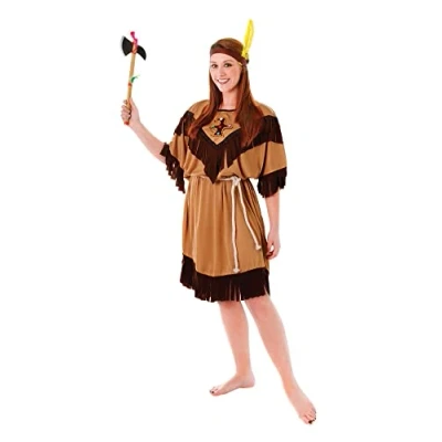 Image of Native American Lady Fancy Dress Costume, Brown