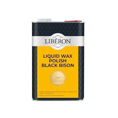 Image of V33 LIBBBLWCL5LN LIBERON Black 5L Liquid Wax Polish Bison Clear 5 Litre
