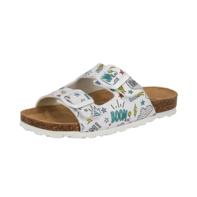 Image of Lico Bioline Zippy Mules, White (Weiss/Multi Weiss/Multi), 9 UK Child