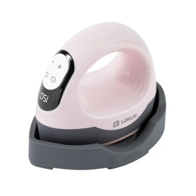 Image of LOKLIK Mini Heat Press Portable Transfer Vinyl Machine for Sublimation Printing with Curved &amp; Flat Plates, Flexible Settings Digital Display HTV Craft Heatpress Machine, Pastel Pink