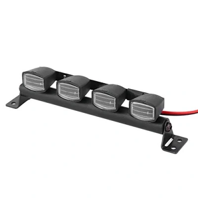 Image of RC Roof Bulb Lights, 1:10 Scale Crawler Car Light Bar Spotlights Accessory with TRX4 90046 SCX10 Pull Car(4LED)