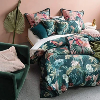 Image of Linen House Fernanda Duvet Cover Set, Multi, Single
