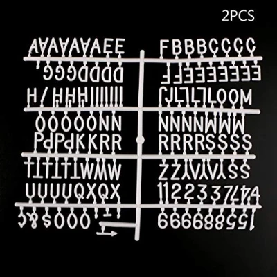 Image of GUANGZHOU Characters For Felt Letter Board 290 Piece Numbers Changeable Message Letters White