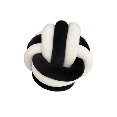 Image of Playlearn Large Soft Cuddle Ball for Kids, 25cm, Sensory Stress Release Toy Perfect Managing Stress, Anxiety, Issues Black and white