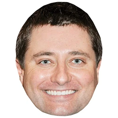 Image of George Clarke (Smile) Celebrity Mask, Flat Card Face, Fancy Dress Mask