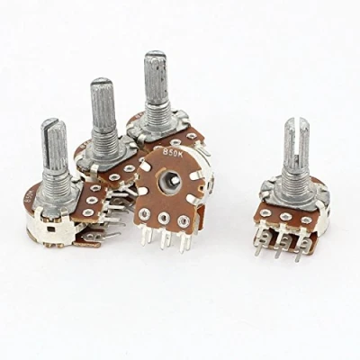 Image of Sourcingmap B50K Type B 50K Ohm 6 Terminal Dual Linear Taper Potentiometer 5 Pcs