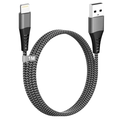 Image of iPhone Charger Cable 1M[Apple MFi Certified], USB to Lightning Charging Fast Charge Lead Wire for 14 13 12 11 Pro Max XR X 8 7 6 5 SE, iPad