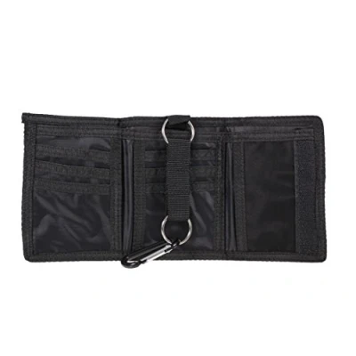 Image of Canvas Wallet with Belt Clip.in Black by Lorenz (Ref8002)