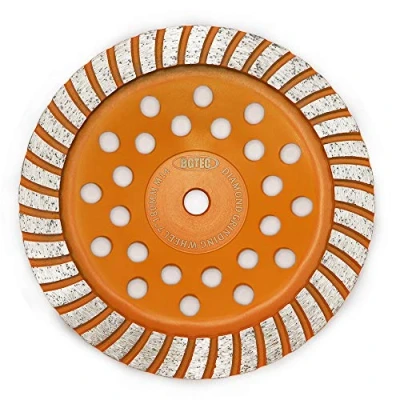 Image of Diamond Cup Surface Grinding Wheel,BGTEC 180MM Turbo Row Concrete Grinder Disc with M14 thread for Polishing and Cleaning Granite Stone Marble Masonry