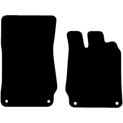 Image of Carsio Carpet Car Mats For Mercedes SL 350 2003 2011 Tailored Fit Floor Mat Set Complete Accessory Black Custom Fitted All Weather, Anti Slip Backing &amp; Trim