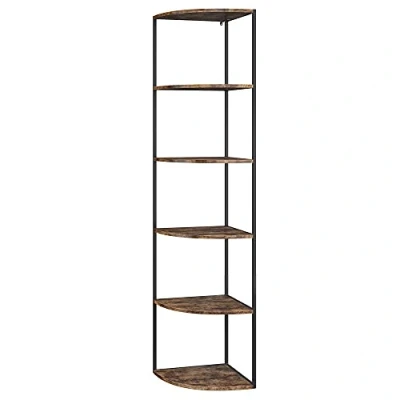 Image of Vicco Corner Shelf, Wall Wooden Shelving System, Filing Folder High Storage, Home, Office, Living Room, Room Shelf (Corner 5 Levels)