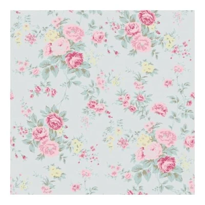 Image of Graham &amp; Brown Shabby Chic by Rachel Ashwell Wild Flower Blue Floral Wallpaper