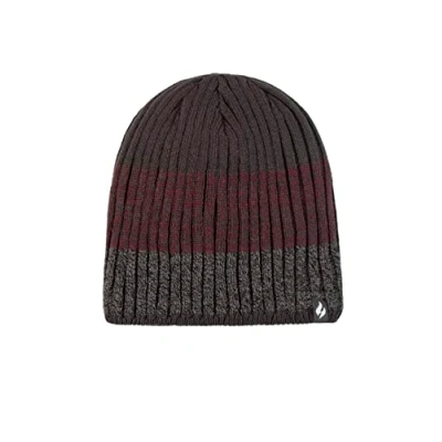 Image of Mens 1 Pack SOCKSHOP Heat Holders Linden Stripe Hat Charcoal One Size