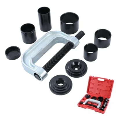 Image of AIM Tools Heavy Duty 4 In 1 Ball Joint Press Remover Installer &amp; U Service Removal Tool Kit with 4x4 Adapters for Most 2WD and 4WD Cars Vehicles Light Trucks