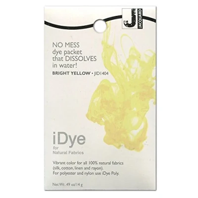 Image of Jacquard iDYE Bright Yellow Fabric Dye for Textiles Using Natural Fibres14g No Mess Packet