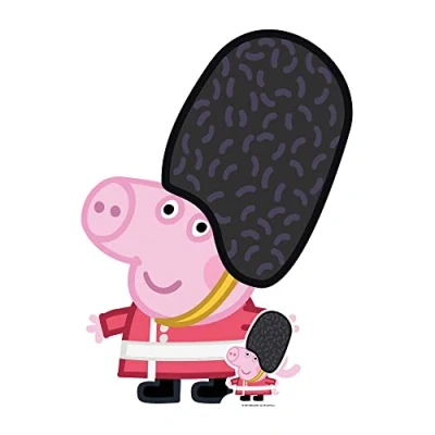 Image of Star Cutouts SC4242 George Pig Palace Guard Cardboard Cut Out With Mini