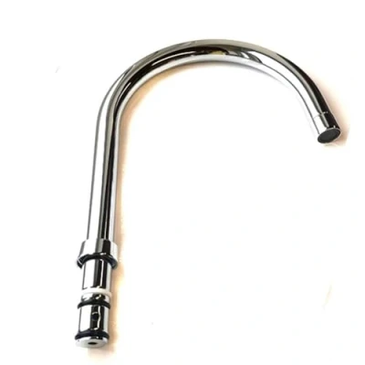 Image of Compatible Chrome Swan Neck Spout Fits 1306R Franke Howdens Lamona Abode CDA Roux John Lewis San Marco Carron Phoenix Rangemaster Kitchen Taps with 1239R O&#039;Rings SMR