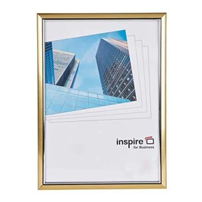 Image of Hampton Frames EASY LOADER Poster Certificate Photo Frame Acrylic (Non Glass) Gold A3 (30x42cm) EASA3GDP