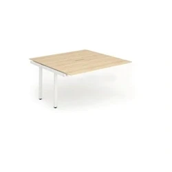 Image of Evolve B2B Ext Kit White Frame Bench Desk 1400 Maple BE194