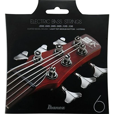Image of Ibanez IEBS6C 6 String Nickel Bass Guitar Strings Light Top Medium Bottom, Silver