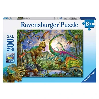 Image of Ravensburger Dinosaurs 200 Piece Jigsaw Puzzle for Kids Age 8 Years Up Extra Large Pieces