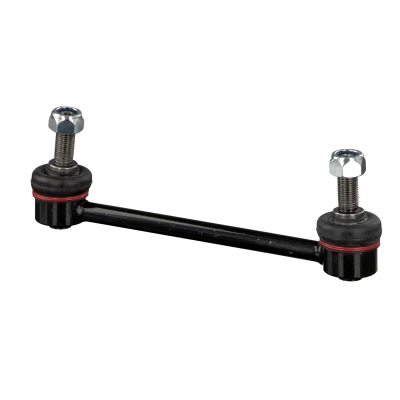 Image of 546189X50A, 54618F3900, 54618F3901 Anti roll bar link FEBI BILSTEIN 42574 Front Axle Left, Right 196mm M12 x 1,25 with nuts Steel black