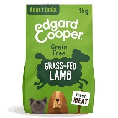 Image of Edgard Cooper Adult Dry Dog Food (Lamb 1kg), Grain &amp; Gluten Free, Hypoallergenic, Natural Ingredients fresh meat, full of essential amino acids for healthy insides