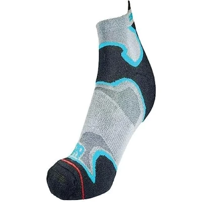 Image of Mens and Women&#039;s 1 Pair 1000 Mile Multi Sport Fusion Socklet Socks Silver / Kingfisher 3 5.5 Ladies