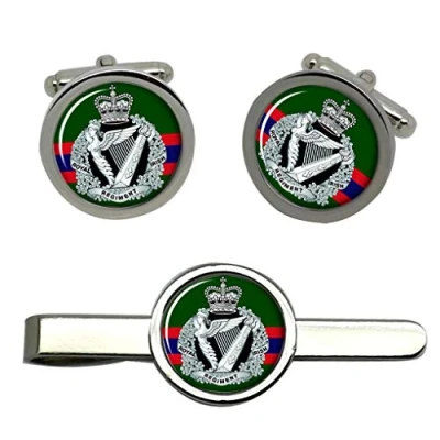 Image of Royal Irish Regiment, British Army Cufflinks and Tie Clip Set