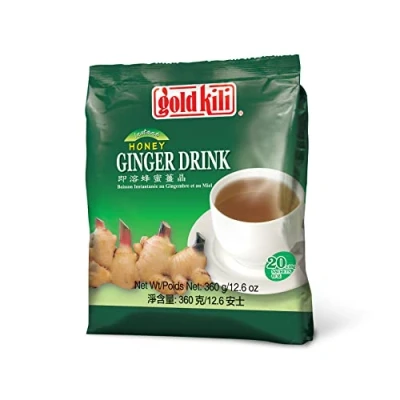 Image of Gold Kili Instant Honey Ginger Drink 360g (20 Sachets),packaging may vary
