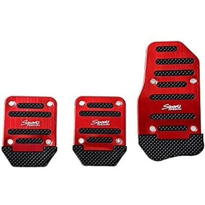 Image of ZOOENIE 3pcs Universal Aluminium Manual Transmission Car Non slip Pedal Brake Clutch Accelerator Alloy Anti Foot
