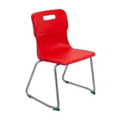 Image of Titan Skid Base Chair Size 5 430mm Seat Height Red T25 R