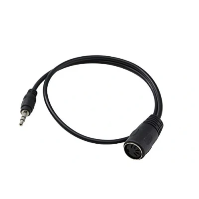 Image of CERRXIAN 5 Pin DIN MIDI Cable, 3.5mm(1/8in) TRS Stereo Male to Professional Premium Audio Adapter for Bang &amp; Olufsen, Naim, Quad.Stereo Systems (0.5M, FEMALE)